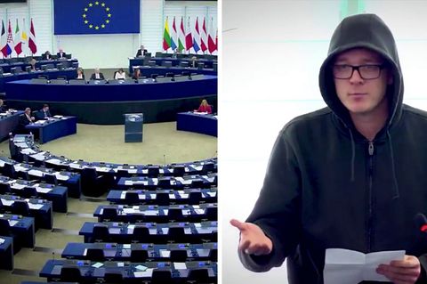 Nico Semsrott von "Die Partei" provoziert im EU-Parlament