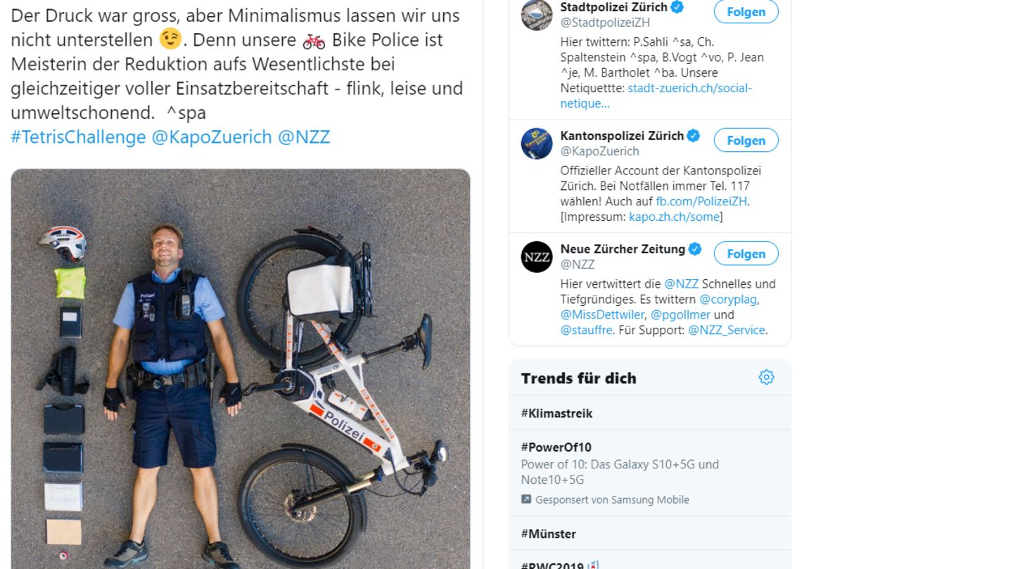 Challenge : Zwei Polizisten räumten ihr Auto aus – nun flippt das Internet aus