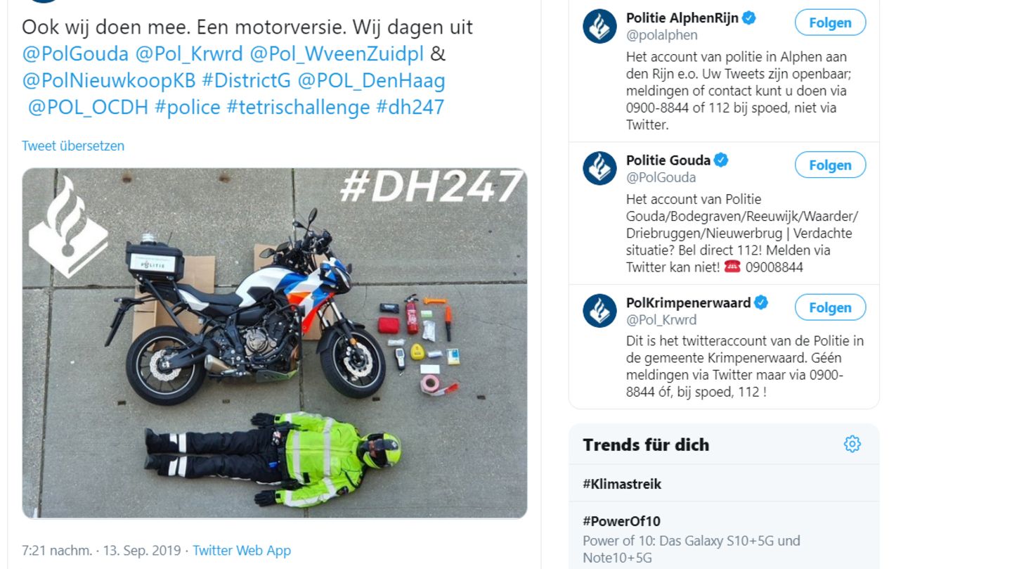 Challenge : Zwei Polizisten räumten ihr Auto aus – nun flippt das Internet aus