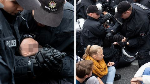 Polizeieinsatz am Rande der Klimaproteste in Hamburg