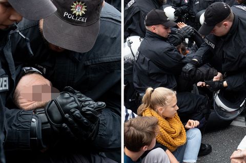 Polizeieinsatz am Rande der Klimaproteste in Hamburg