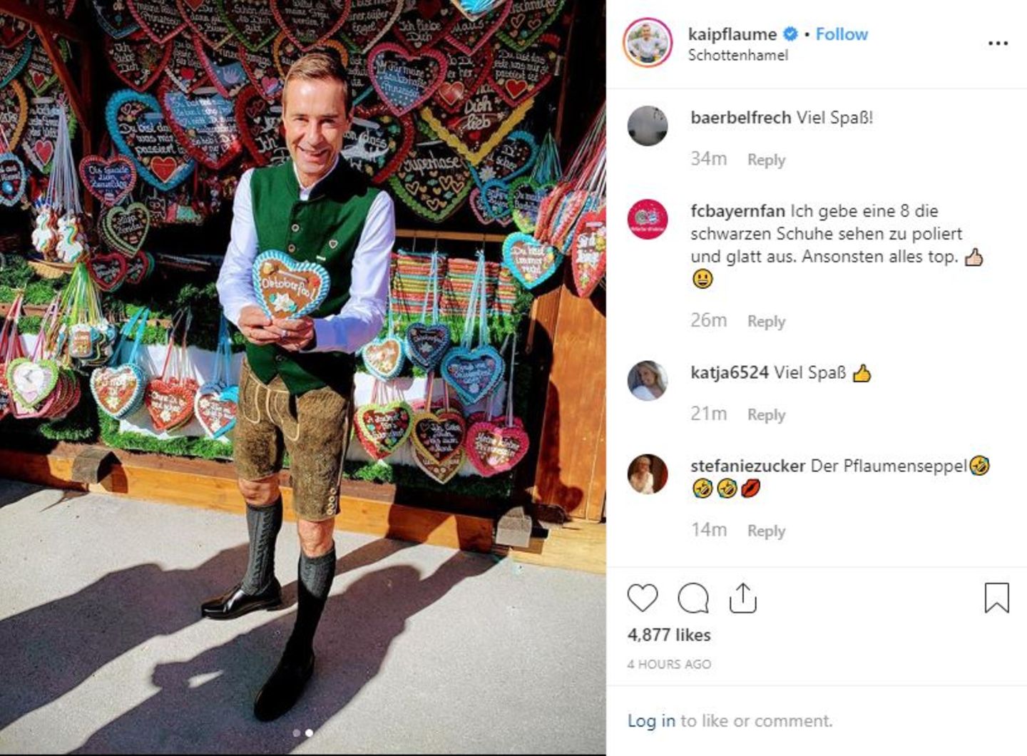 Promis auf dem Oktoberfest Kai Pflaume
