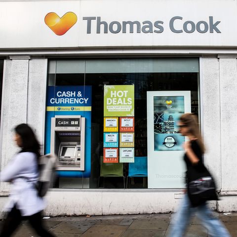 Geschlossenes Reisebüro von Thomas Cook in London