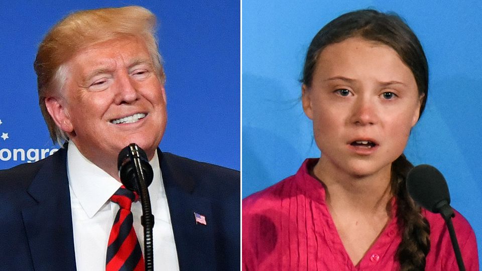 US-Präsident Donald Trump und die Klimaaktivistin Greta Thunberg