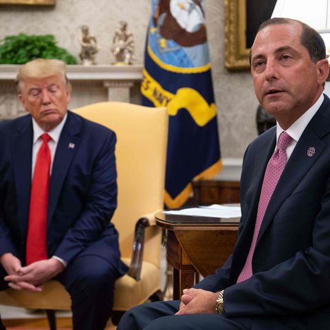 Donald Trump und Alex Azar