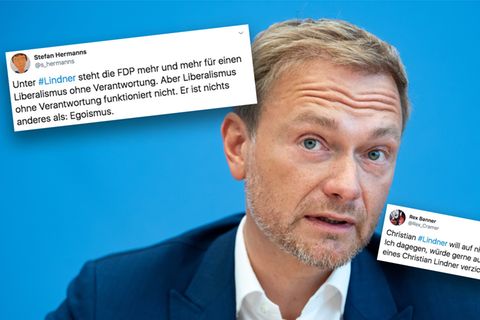 Christian Lindner zieht bei einer Pressekonferenz eine Halbzeitbilanz der Legislatur.