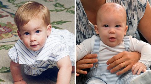 Prinz Harry als Baby (l.) und sein Sohn Archie