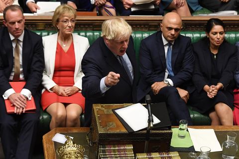 Boris Johnson spricht im Unterhaus
