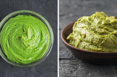 Beides ist zumindest grün: Wasabi (links) und Avocado als Guacamole