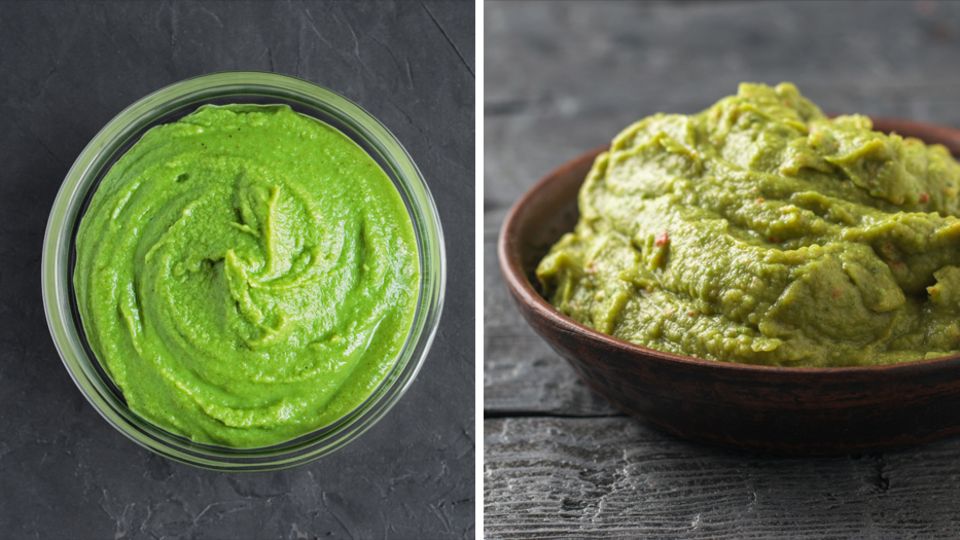 Beides ist zumindest grün: Wasabi (links) und Avocado als Guacamole
