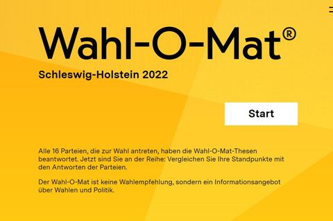 Ein Screenshot der Seite des Wahl-O-Maten