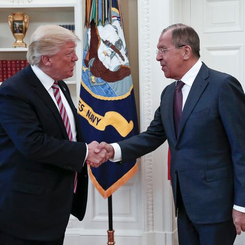 US-Präsident Donald Trump (l.) und Russlands Außenminister Sergej Lawrow