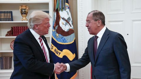 US-Präsident Donald Trump (l.) und Russlands Außenminister Sergej Lawrow