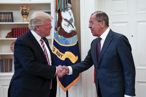US-Präsident Donald Trump (l.) und Russlands Außenminister Sergej Lawrow