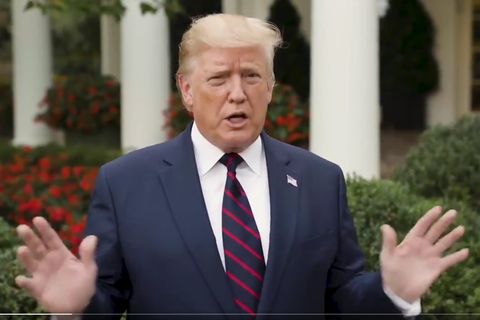US-Präsident Donald Trump in seiner auf Twitter verbreiteten Videobotschaft