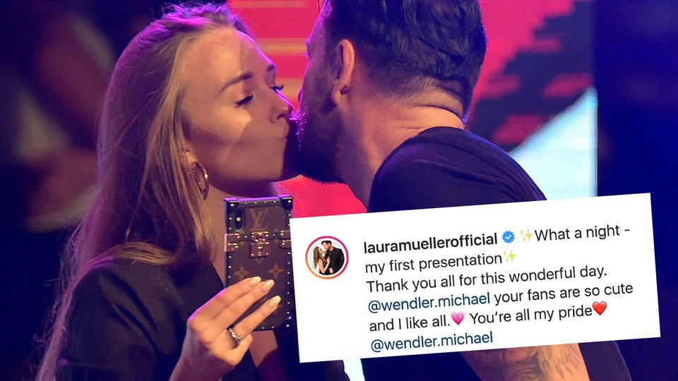 Laura Müller knutscht ihren Michael auf der Bühne Laura Müller knutscht ihren Michael auf der Bühne