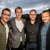 Erol Sander, Oliver Zinnert (LVMH), Markus Schlichenmaier (Wilde & Partner) und Georgios Paparas (sloggi)