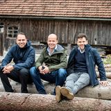 Matthias Kohl (LVMH, Acqua di Parma), Horts von Buttlar  (G+J) und Lewin Berner (Sioux) machen eine kurze Verschnaufpause.