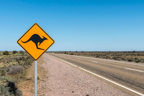 Typisches Straßenschild in Australien