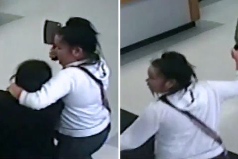 In den USA: Frau mit Fleischerbeil nimmt Geisel auf Polizeirevier