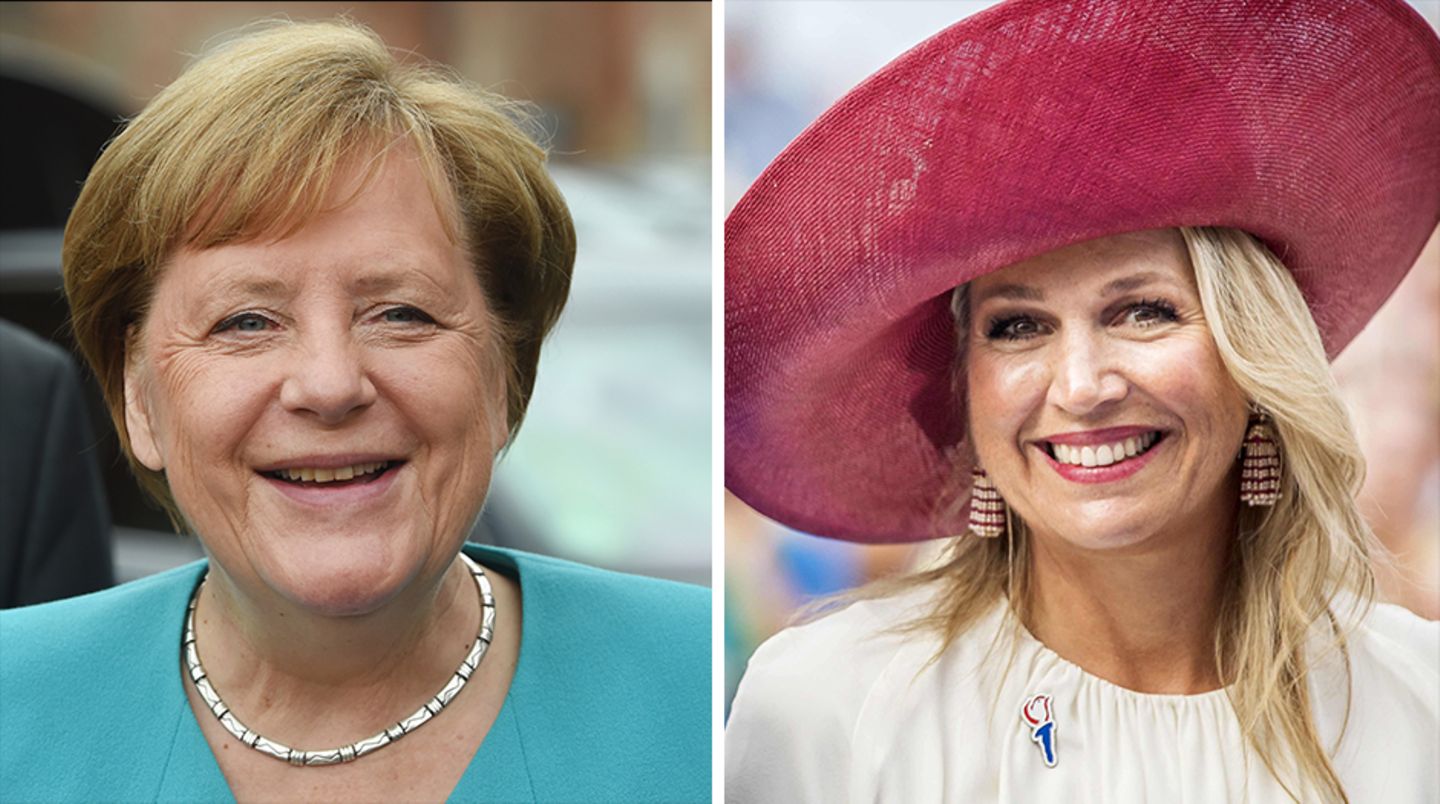 Trafen sich zufällig, verstanden sich mäßig: Bundeskanzlerin Angela Merkel (ohne Hut) und Königin Máxima