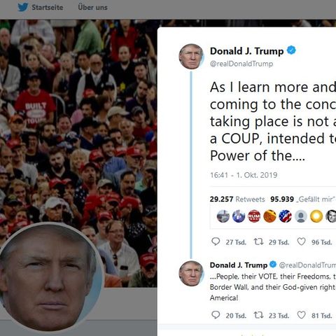 Auf dem Twitter-Profil von Donald Trump geht es hoch her