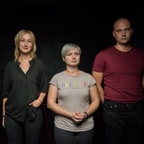 Christoph Giesa, Marieke Reimann, Fanziska Schreiber und Hendrik Bolz in der stern-DISKUTHEK