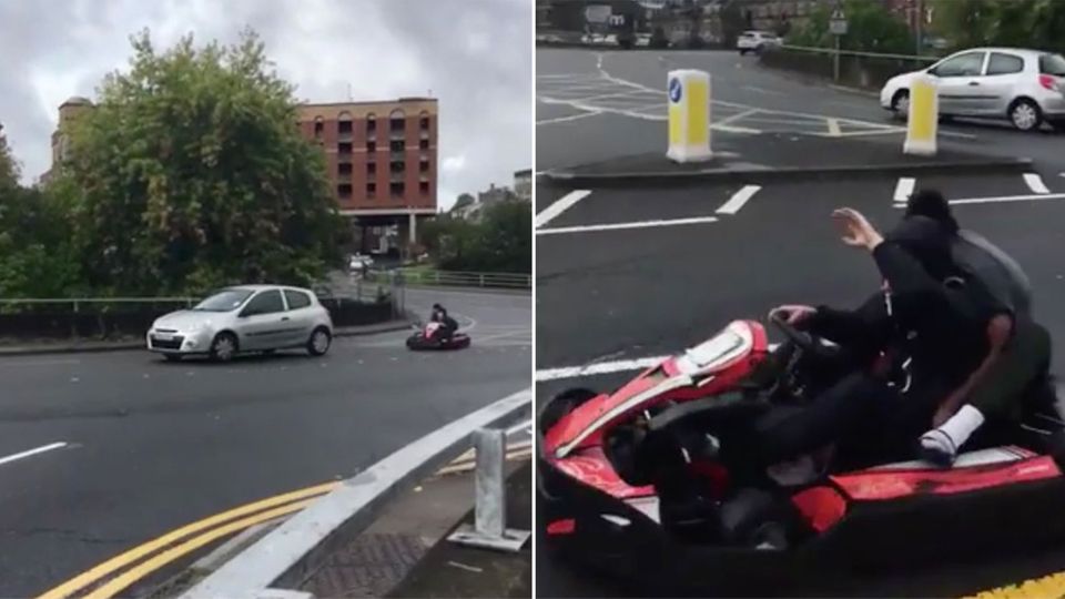 Polizei ermittelt: Teenager rasen mit Go-Kart durch Stadtzentrum – doch die Tat wird gefilmt