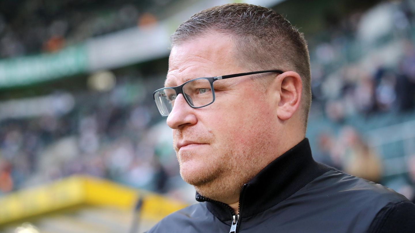 Gladbach-Manager Max Eberl mit ernstem Gesichtsausdruck