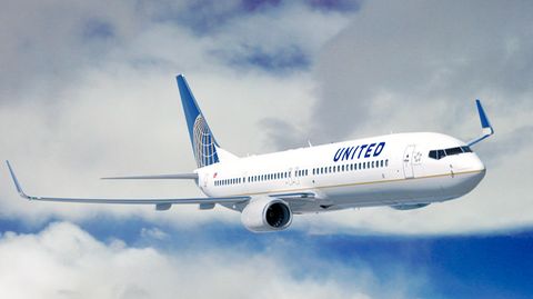 Eine Boieng 737 von United Airlines