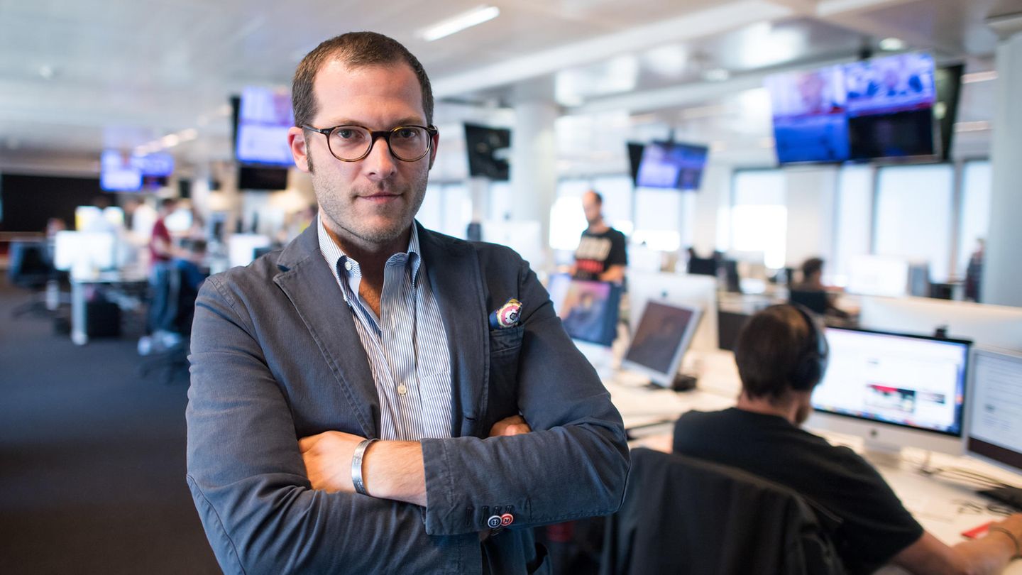 "Bild"-Chefredakteur Julian Reichelt im Newsroom der Zeitung in Berlin