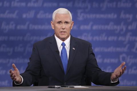 Mike Pence bei der TV.Debatte der Vizepräsidentschafts-Kandidaten