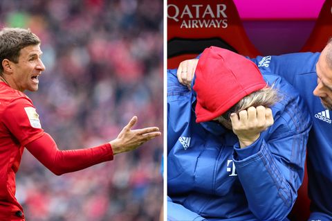 Thomas Müller wurde offiziell zum Bankspieler degradiert, Javi Martinez kommt mit seiner Rolle als solcher nicht gut klar