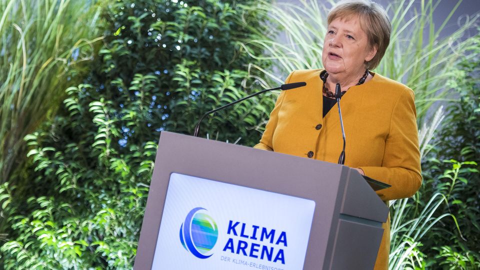 Bundeskanzlerin Angela Merkel bei Eröffnung der Klima-Arena