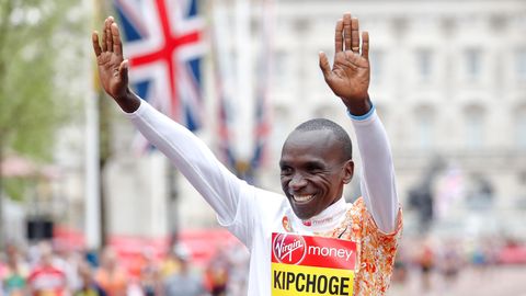 Eliud Kipchoge nach seinem Sieg beim London Marathon 2019