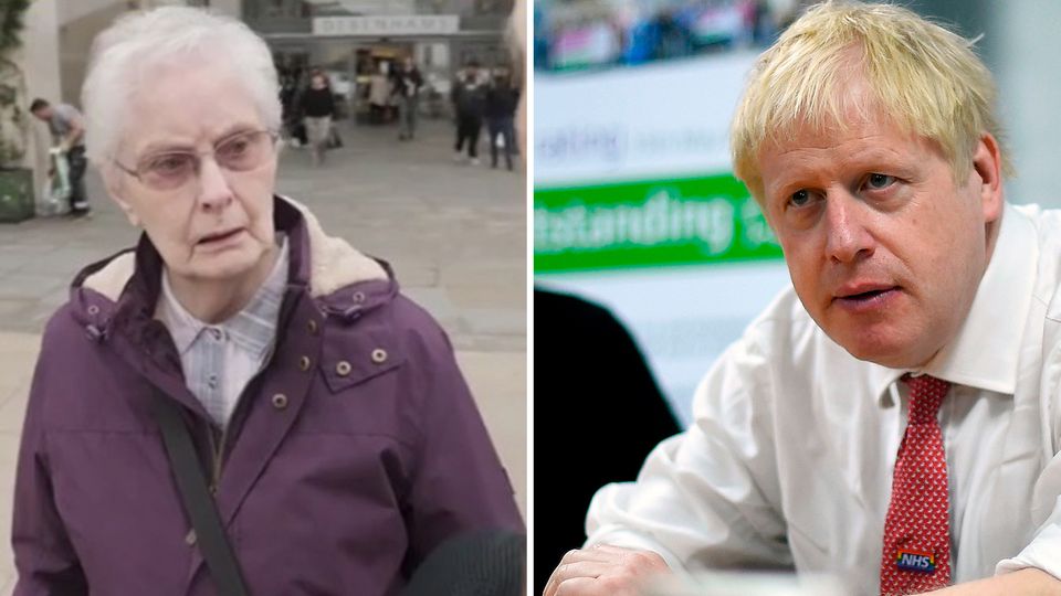 Kein Fan von Boris Johnson: Vor laufender Kamera reagiert diese Britin schlagfertig auf die Frage einer Sky-News Journalistin. Kein Fan von Boris Johnson: Vor laufender Kamera reagiert diese Britin schlagfertig auf die Frage einer Sky-News Journalistin.