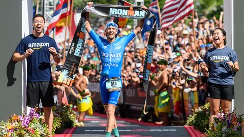 Ironman-WM Hawaii 2019 - Patrick Lange im Ziel des Ironman Hawaii 2018