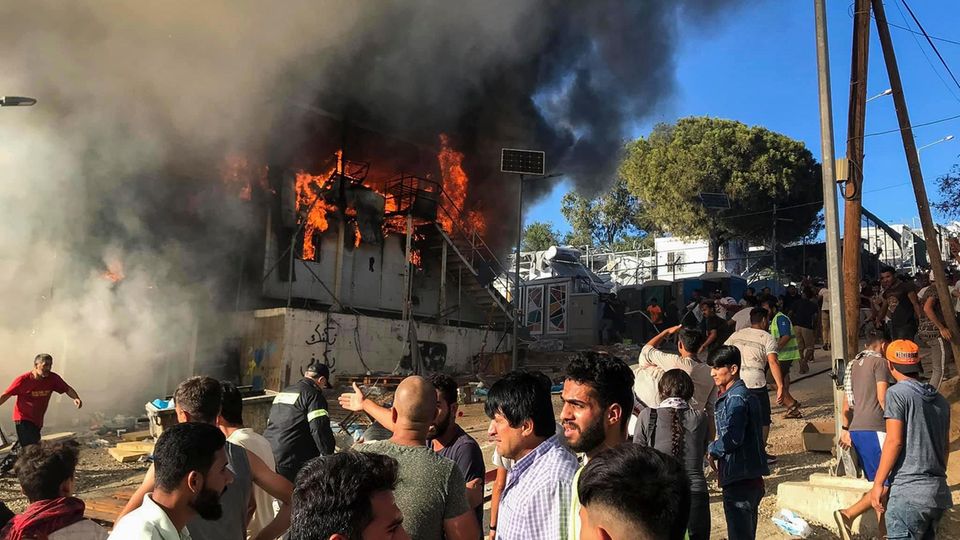 Die Brände im Flüchtlingslager Moria Die Brände im Flüchtlingslager Moria