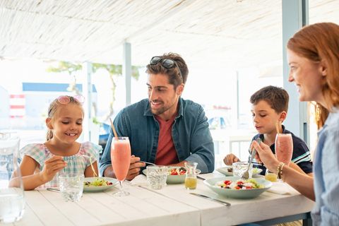Familie im Restaurant