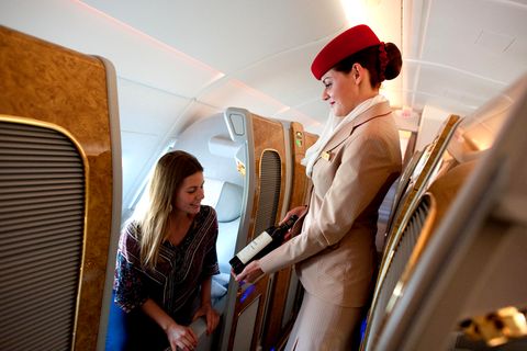 Bordpersonal bei Emirates