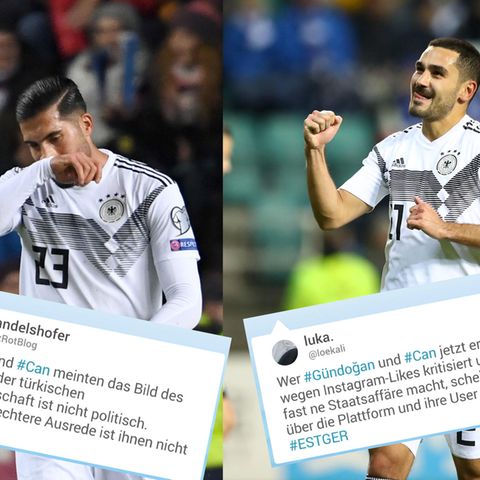 Die Twitter-User diskutieren über die Likes von Gündogan und Can