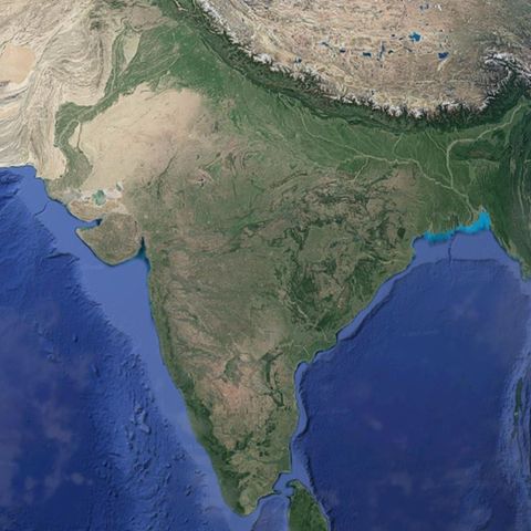 Satellitenbild von Indien