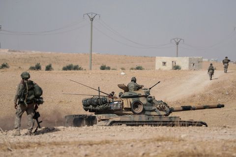 Türkische Armeeeinheiten am Dienstag im Norden Syriens