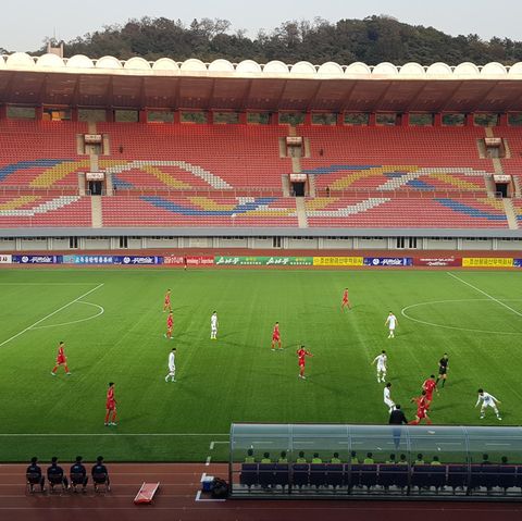 Zuschauerzahl: 0 – Szene aus dem ersten Länderspiel zwischen Nordkorea und Südkorea