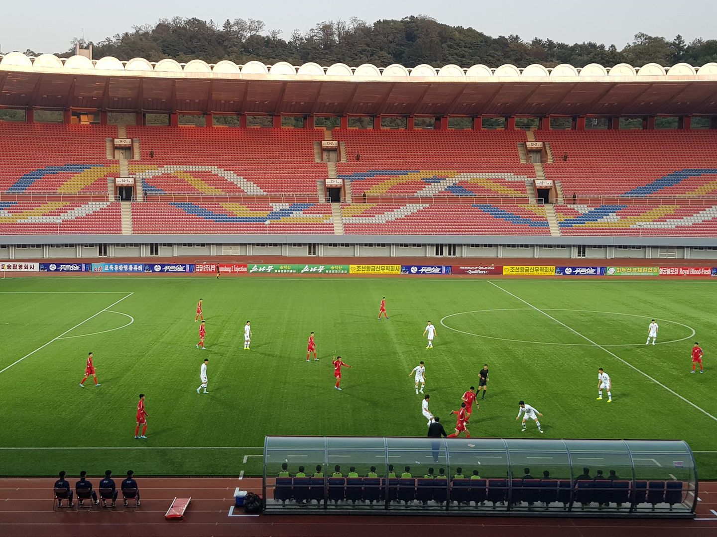 Zuschauerzahl: 0 – Szene aus dem ersten Länderspiel zwischen Nordkorea und Südkorea