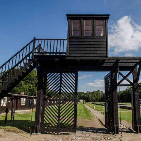 Ein Blick auf das ehemalige Konzentrationslager Stutthof in Sztutowo im Norden Polens.