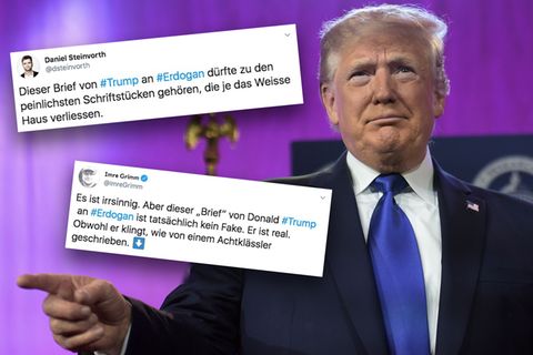 Der Brief von Donald Trump an Recep Tayyip Erdogan sorgt für Spott und Hohn auf Twitter.