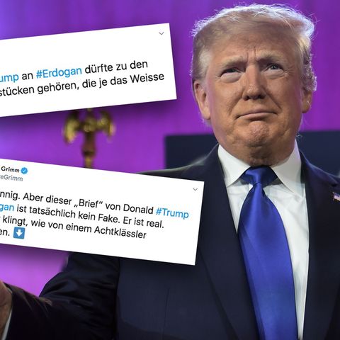 Der Brief von Donald Trump an Recep Tayyip Erdogan sorgt für Spott und Hohn auf Twitter.