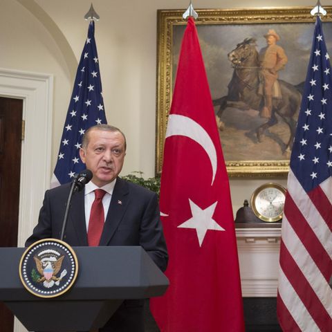 Recep Tayyip Erdogan (l.), Präsident der Türkei, und Donald Trump, Präsident der USA