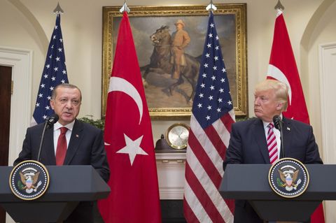 Recep Tayyip Erdogan (l.), Präsident der Türkei, und Donald Trump, Präsident der USA